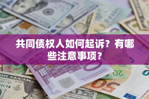 北京共同债权人如何起诉？有哪些注意事项？